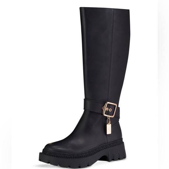 COACH • James Tall Buckled Riding Boots • Women’s - Picture 2 of 13